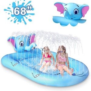 SALE - New 68" Splash Pad for Kids Pool with Sprinkler Outdoor Toy Pink or Blue​